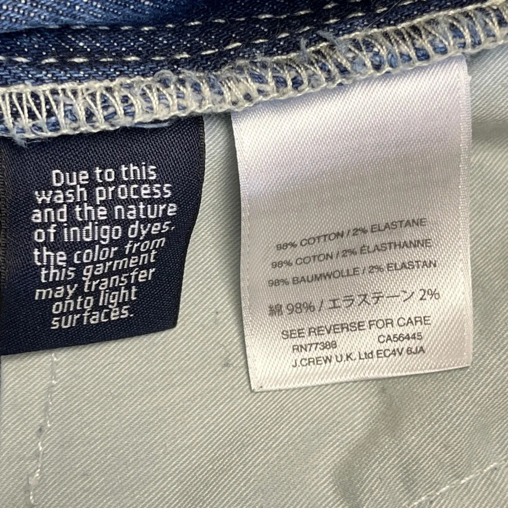 J.CREW Denim‎ Wide Flare Leg Jeans Womens 29 Blue High Rise Raw Hem Boho Coastal